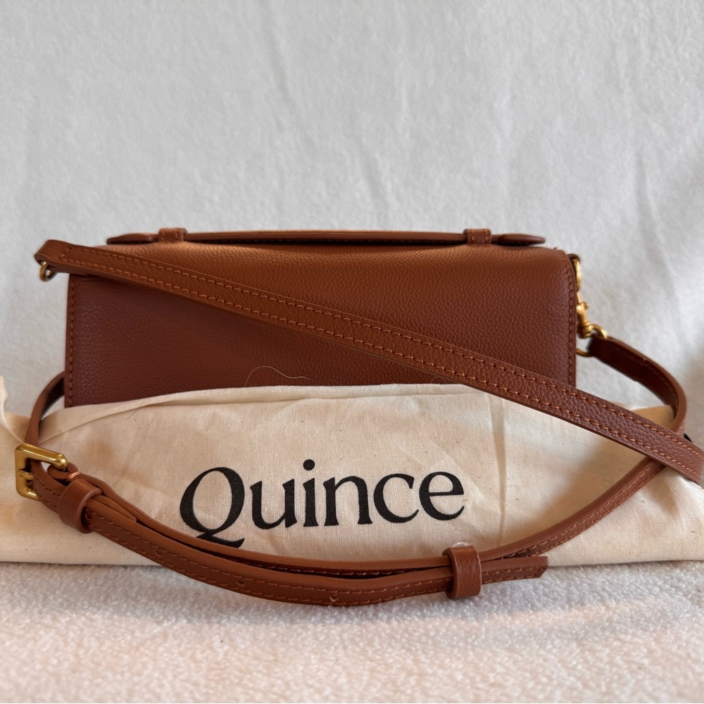 Quince Brown Leather Crossbody Bag